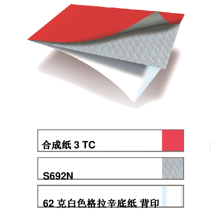 艾利（lì）BW0058合成紙不幹膠材料
